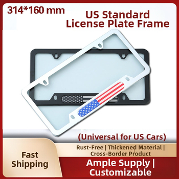 Rám na poznávaciu značku z hliníkovej zliatiny, USA štandard, model 0324, diel 265, kompatibilný s americkými predpismi