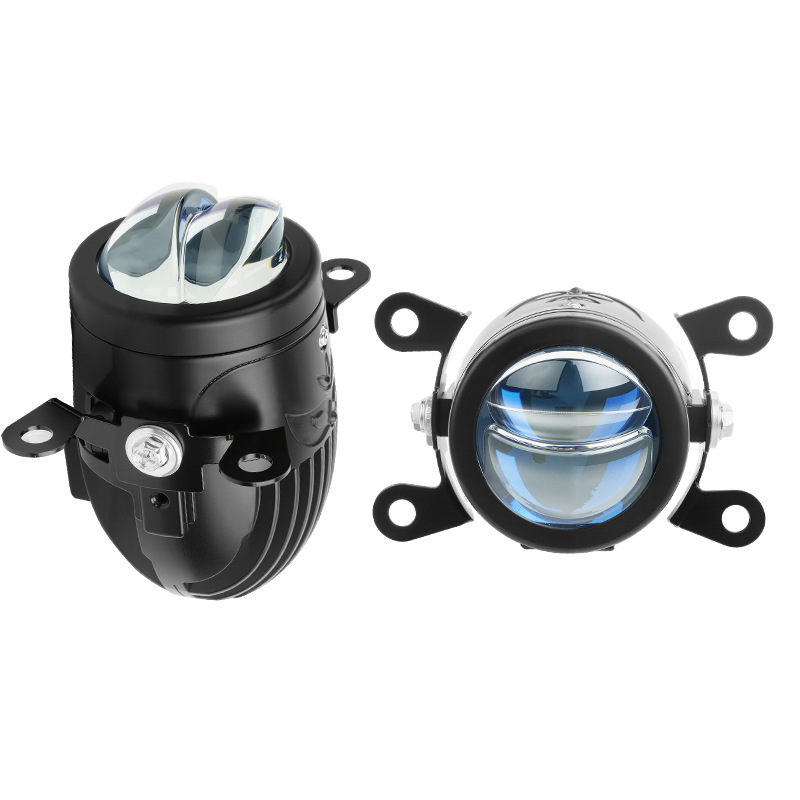 Lumină LED de ceață frontală cu fascicul dublu, lentilă integrată, controlată prin aplicație, 12V, 6000 lm