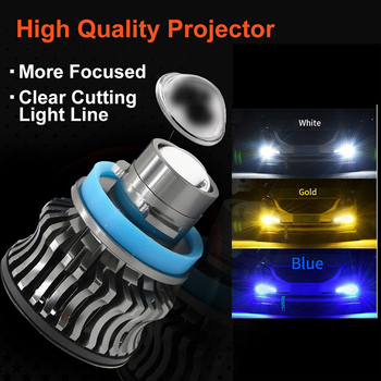 Faruri LED cu laser pentru mașină | Model P6, 35W, 12V, 4200 lm, IP68