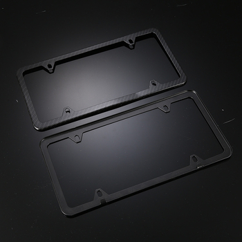 Shia okvir za registarsku pločicu od nehrđajućega čelika, četiri otvora, imitacija karbonskih vlakana, model 02, za putničke automobile