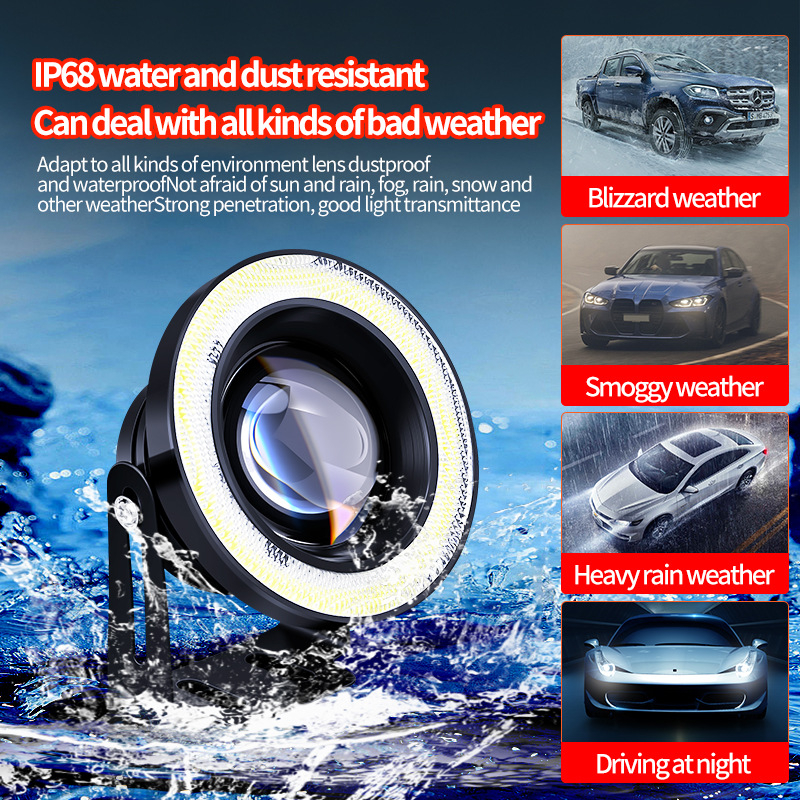 Előfényszórók - COB LED projektor ködfényszórók, 12-36V, 5W, 1200 lm, 6500K