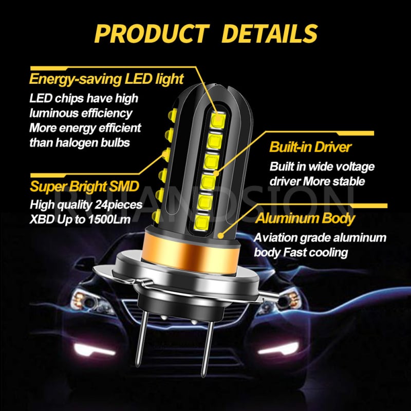 LED svetlá do hmly pre H7/H11, 10-30V, 1000 lm, 6000 K, 50 000 h