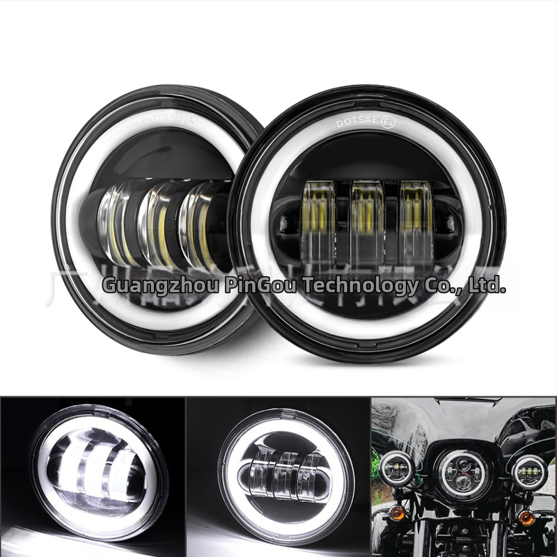 Mlhové svetlo pre Harley‑Davidson, hliníkové telo, PC kryt, 12V, 30W, IP67, životnosť 30000 h