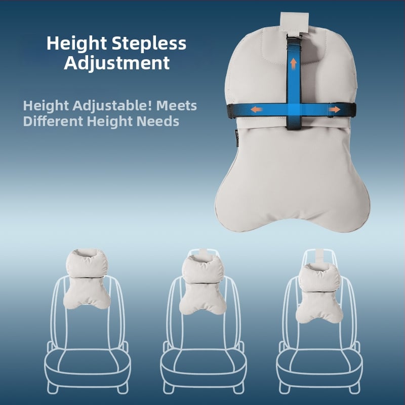 Whale jastuk za vrat auta – vanjski materijal yacht suede, punjenje od oblaka pamuka, minimalistički dizajn, univerzalno za sva automobilska sjedala