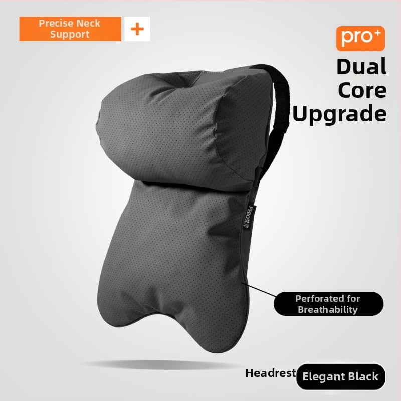 Whale jastuk za vrat auta – vanjski materijal yacht suede, punjenje od oblaka pamuka, minimalistički dizajn, univerzalno za sva automobilska sjedala