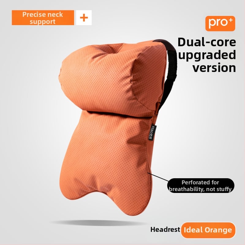 Whale jastuk za vrat auta – vanjski materijal yacht suede, punjenje od oblaka pamuka, minimalistički dizajn, univerzalno za sva automobilska sjedala