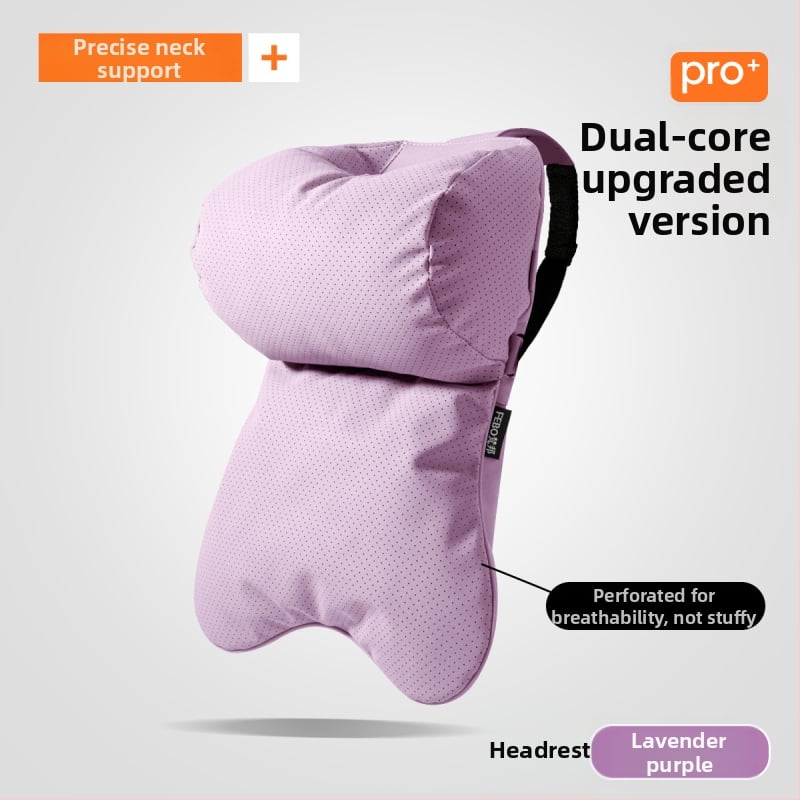 Whale jastuk za vrat auta – vanjski materijal yacht suede, punjenje od oblaka pamuka, minimalistički dizajn, univerzalno za sva automobilska sjedala