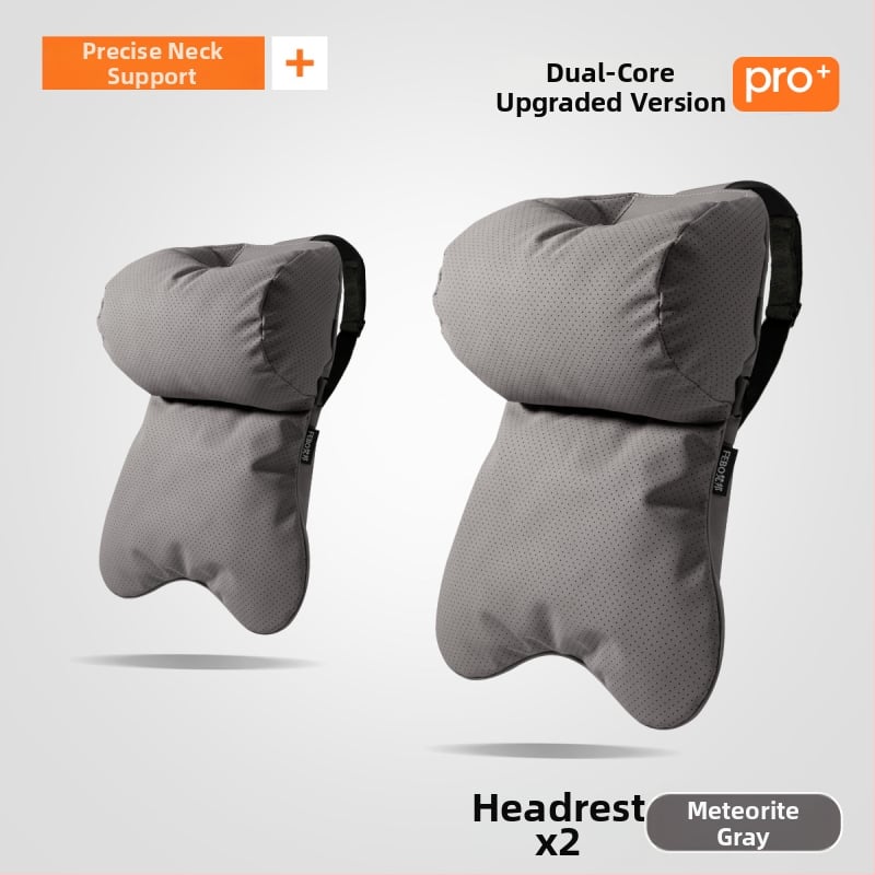 Whale jastuk za vrat auta – vanjski materijal yacht suede, punjenje od oblaka pamuka, minimalistički dizajn, univerzalno za sva automobilska sjedala