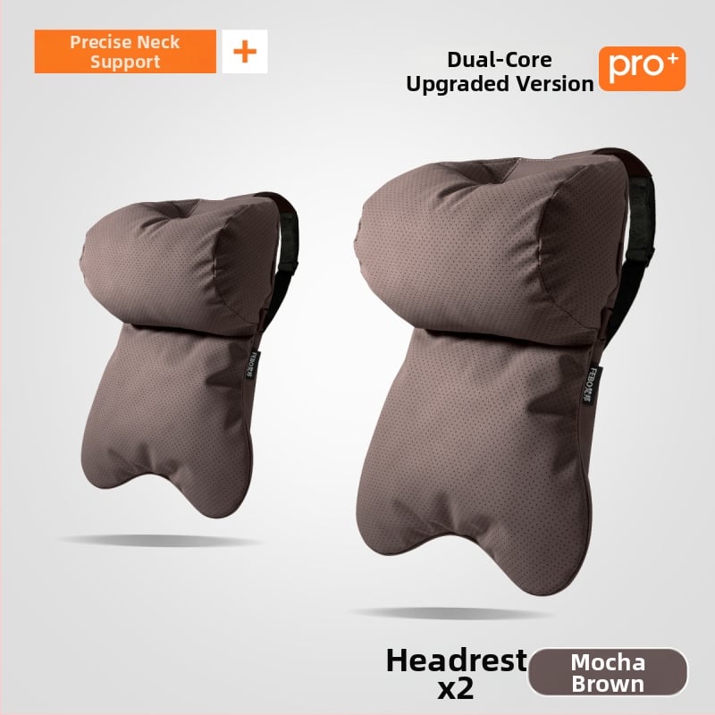 Whale jastuk za vrat auta – vanjski materijal yacht suede, punjenje od oblaka pamuka, minimalistički dizajn, univerzalno za sva automobilska sjedala