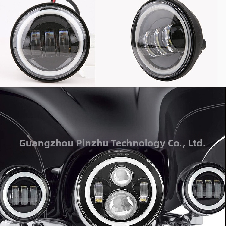 Miglās gaismas lukturis Harley-Davidson, alumīnija korpuss, PC lēca, 12V, 30W, IP67, darbības ilgums 30000 h