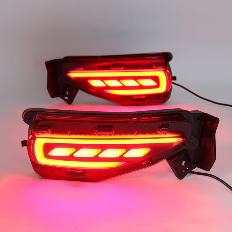 LED aizmugures bufera gaisma Toyota Fortuner 2016–2020, 3 funkcijas: braukšana, bremzēšana un pagrieziena signāls, ABS korpuss, 12V, LED, 1W, 6000 lm