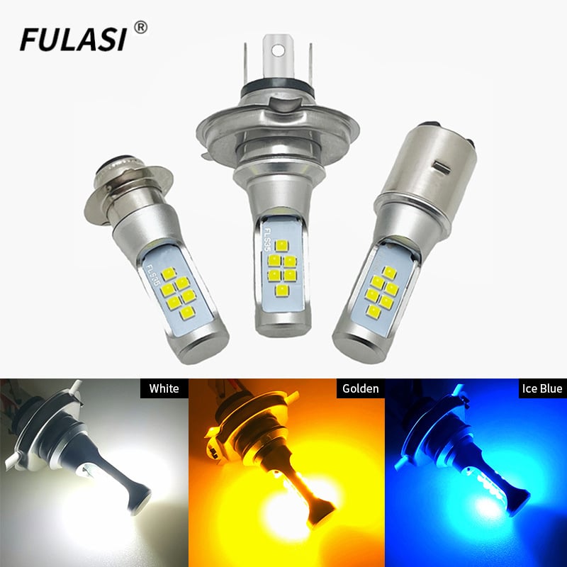 LED svjetla za motocikl, model H6(P15D)/BA20D/H4, 12W, AC/DC 10-60V, 800-1000LM