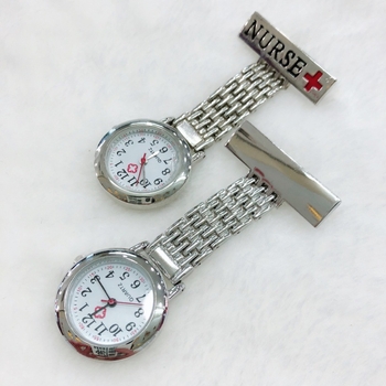 Medicinski sat za sestre - Kvarcni mehanizam, Analogni prikaz, Kućište od legure, Remen od legure, Vodootpornost: Ne