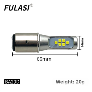 LED svetlá na motocykel s vysokým a nízkym lúčom - 12W, 10-60V AC/DC, 800-1000LM, 6500-7000K, Model H6(P15D)/BA20D/H4