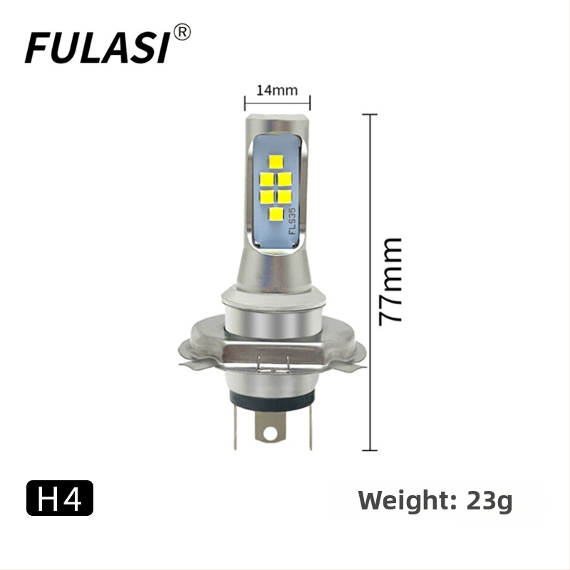 LED svetlomet na motorku H6(P15D)/BA20D/H4 – 12W, AC/DC 10–60V, 800–1000 lm, LED 3535, hliníkové puzdro