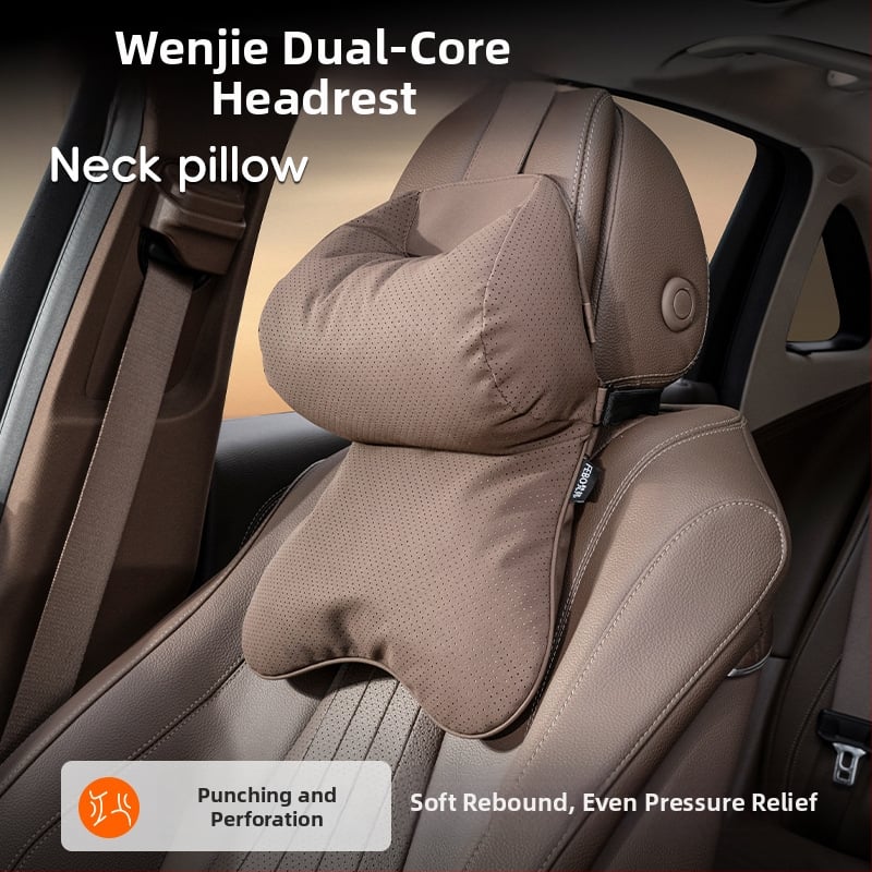 Auto vankúš na krk s poťahom z jachtového velúru, výplň Cloud Cotton - univerzálna kompatibilita, celoročné použitie, minimalistický dizajn