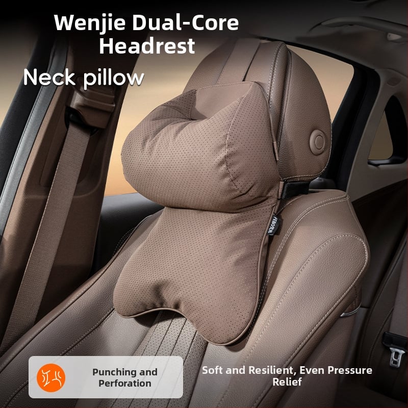 Auto vankúš na krk s poťahom z jachtového velúru, výplň Cloud Cotton - univerzálna kompatibilita, celoročné použitie, minimalistický dizajn