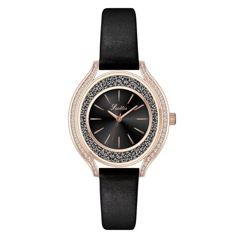 Shigaodi Ženski Quartz Sat, Okruglog Cifer, Kožni Remen, Legirani Korpus, Vodootporan 30m, Japanski Mehanizam