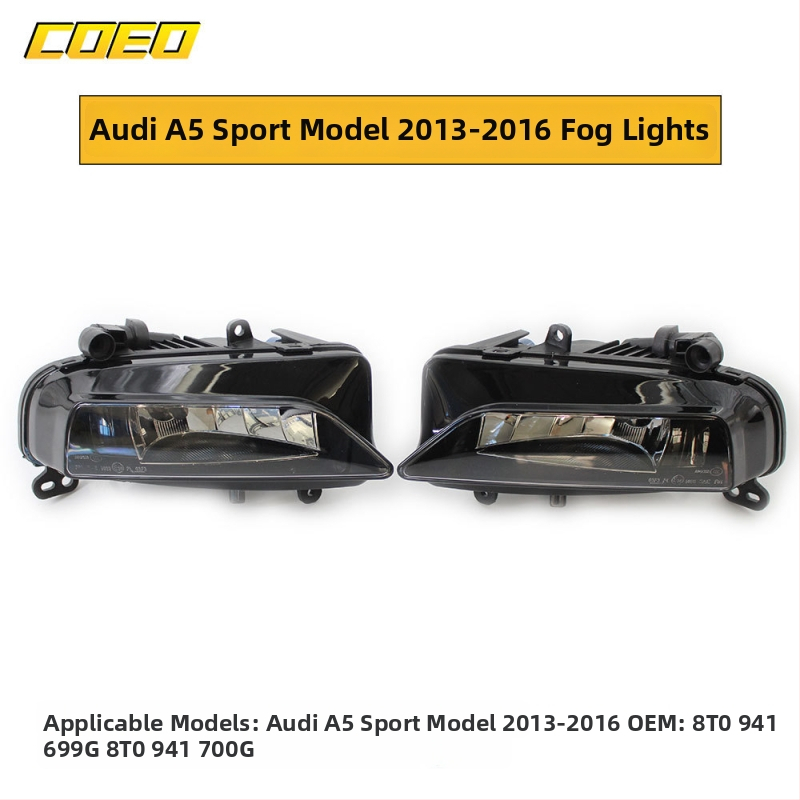 Predná svetelná hmlová lampa pre Audi A5 Sport (2013–2016) - ABS + sklo, 8T0 941 699G / 8T0 941 700G