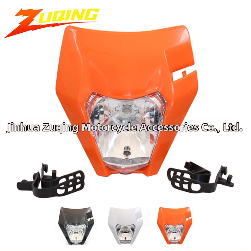 Off-road motocikla priekšējais gaismas HL197 KTM – PP korpuss + PC abažūrs Grimace, 12V, 32W, 2.7A