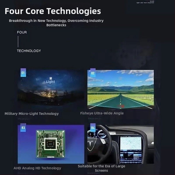 Univerzálna cúvacia kamera pre auto s Android navigáciou na veľkej obrazovke, 720p
