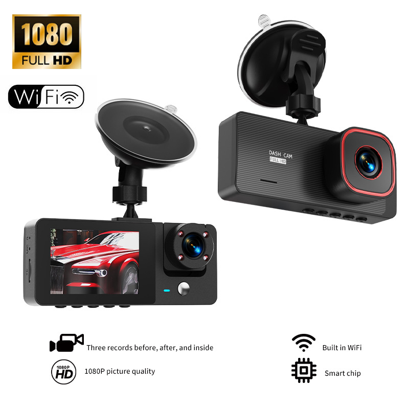 Dash cam με τρία κανάλια: εμπρός, εσωτερική και πίσω κάμερα; 1080p, 140° ευρυγώνιος, οθόνη 2,0 ίντσες, 4G συνδεσιμότητα