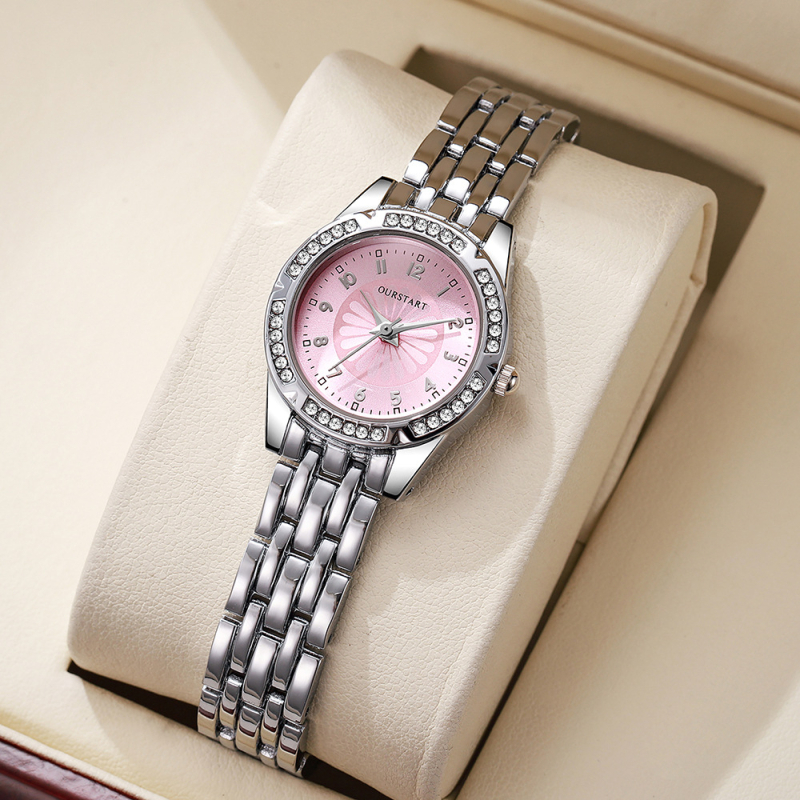 Leostar ženski kvarcni sat – kućište od legure, narukvica od legure, kopča od nehrđajućeg čelika (Pokret: kvarc • Podrijetlo pokreta: Kina • Materijal kućišta: legura • Materijal narukvice: legura • Materijal kopče: nehrđajući čelik)