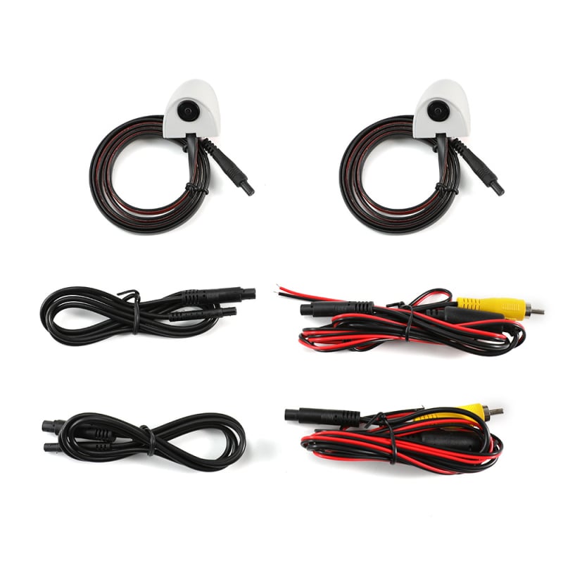 CAM502AHD bez bušenja — kamera za mrtvu točku auta s lijevim i desnim bočnim pogledom, noćni pogled, 12V