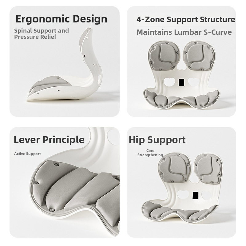 Ergonomická bedrová opora – vankúš na sedenie s pamäťovou penou pre dlhodobé sedenie v kancelárii