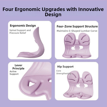 Kancelárska vankúš na sedenie z pamäťovej peny, ergonomický dizajn, moderný minimalistický štýl