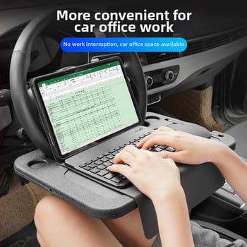 Sulankstomas mažas automobilio stalas, daugiafunkcinis valgymo laikiklis, universalus (Tesla)