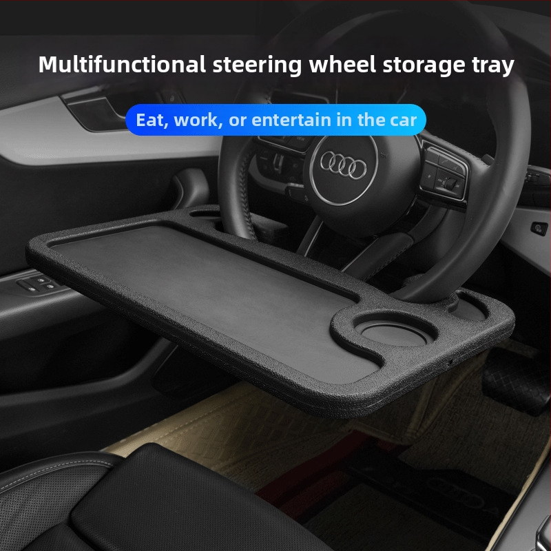 Sulankstomas mažas automobilio stalas, daugiafunkcinis valgymo laikiklis, universalus (Tesla)