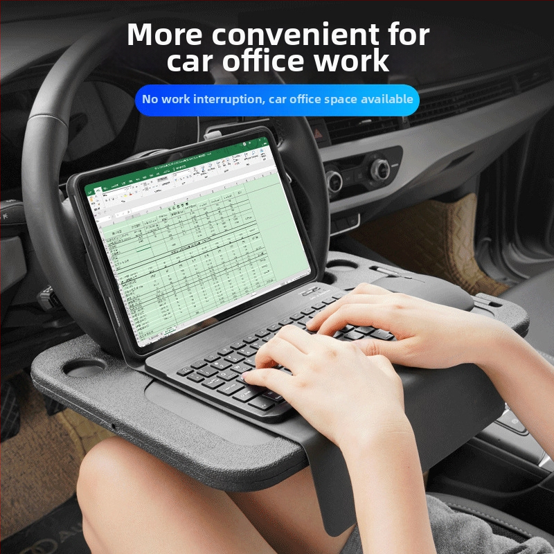 Sulankstomas mažas automobilio stalas, daugiafunkcinis valgymo laikiklis, universalus (Tesla)