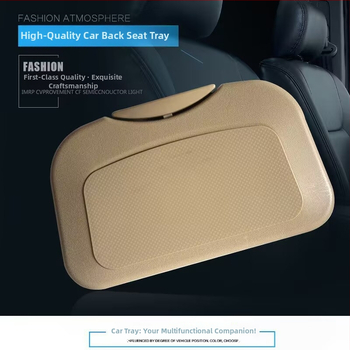 Automobiļa aizmugurējā sēdekļa saliekamais galds no ABS plastmasas, portatīvajam datoram darbam, dzērienu turētājs un uzglabāšanas nodalījums