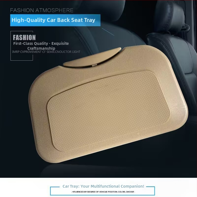 Automobiļa aizmugurējā sēdekļa saliekamais galds no ABS plastmasas, portatīvajam datoram darbam, dzērienu turētājs un uzglabāšanas nodalījums