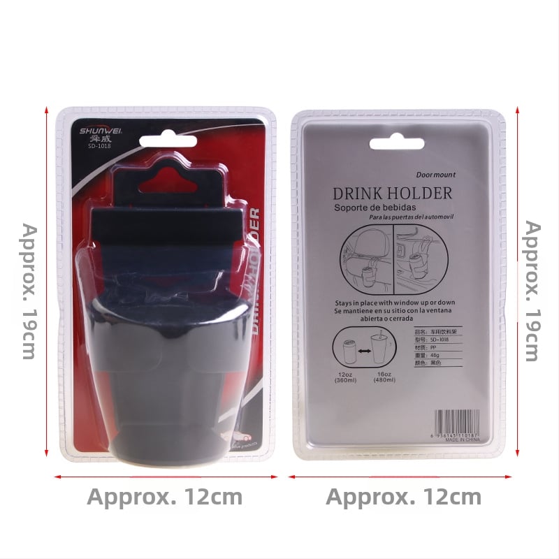 Automašīnas aizmugurējā sēdekļa dzērienu turētājs plaisā starp durvīm un logu, termoskrūzes turētājs, sānu atvilktne un uzglabāšana — Materiāls: ABS+PP; Modelis: SD-1018; Piemērots aizmugurējam sēdeklim; Personalizācija: Jā; Zīmols: Shunwei