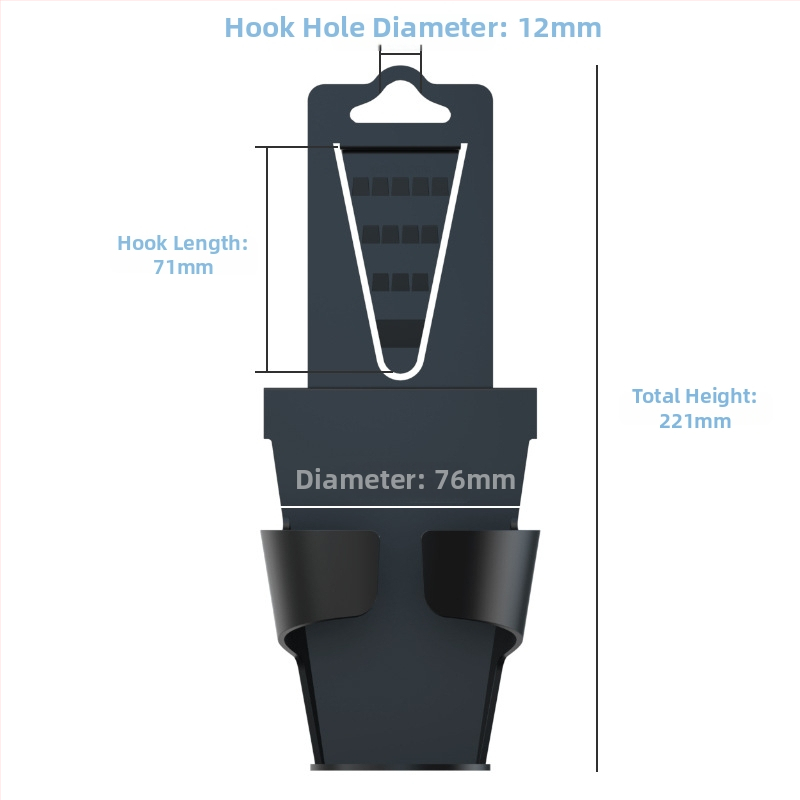 Autoistme tagumise seljatoe joogihoidik SD-1018, ABS/PP, sobib istme tagaküljele, kohandatav