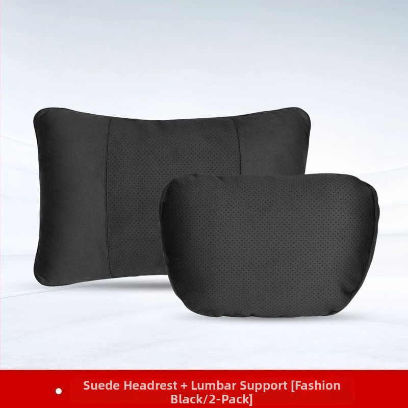 Automobilski jastuk za naslon za glavu i lumbalni jastučić – vanjski materijal: drvene perle, punilo: poliester, universalna kompatibilnost, sve sezone
