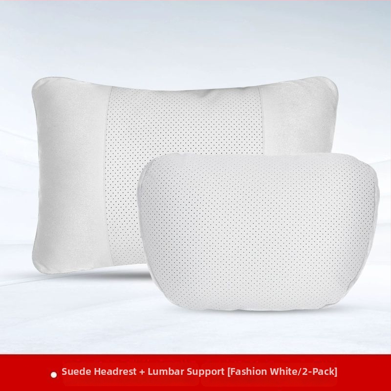 Automobilski jastuk za naslon za glavu i lumbalni jastučić – vanjski materijal: drvene perle, punilo: poliester, universalna kompatibilnost, sve sezone