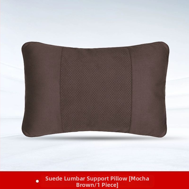 Automobilski jastuk za naslon za glavu i lumbalni jastučić – vanjski materijal: drvene perle, punilo: poliester, universalna kompatibilnost, sve sezone