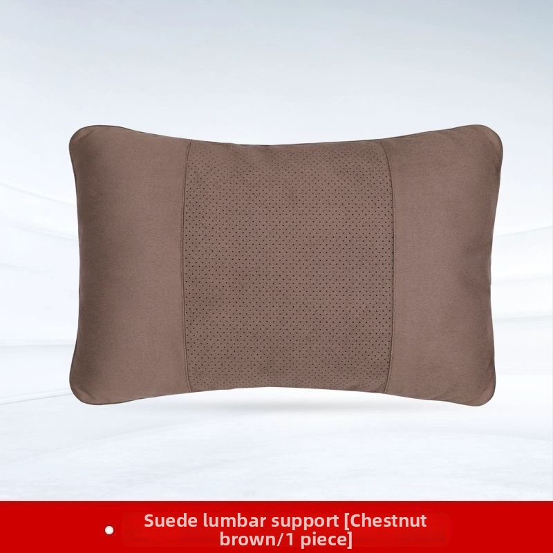 Automobilski jastuk za naslon za glavu i lumbalni jastučić – vanjski materijal: drvene perle, punilo: poliester, universalna kompatibilnost, sve sezone