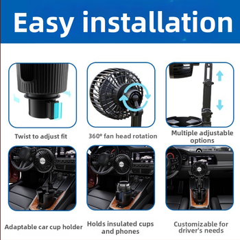 Auto tasside hoidja ventilaator, ABS materjal, bränd XCLPF, mudel Xc-sbj38, sobib armatuurlaudale