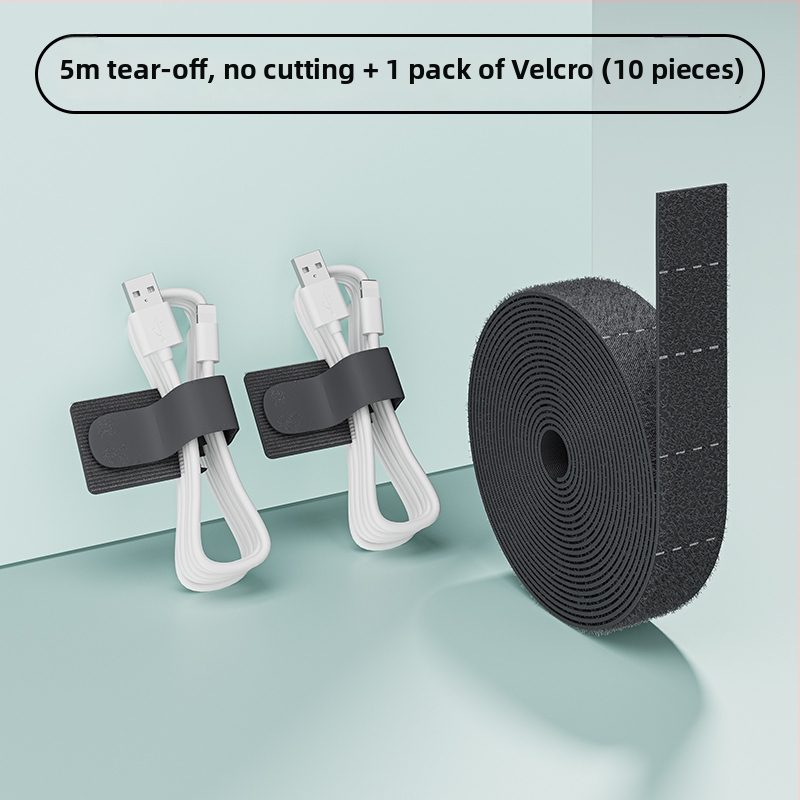 Kábel organizér s páskou Velcro — Univerzálny štýl, Materiál: Silk flower, Kategória produktu: Iné organizačné a prostriedky proti prachu