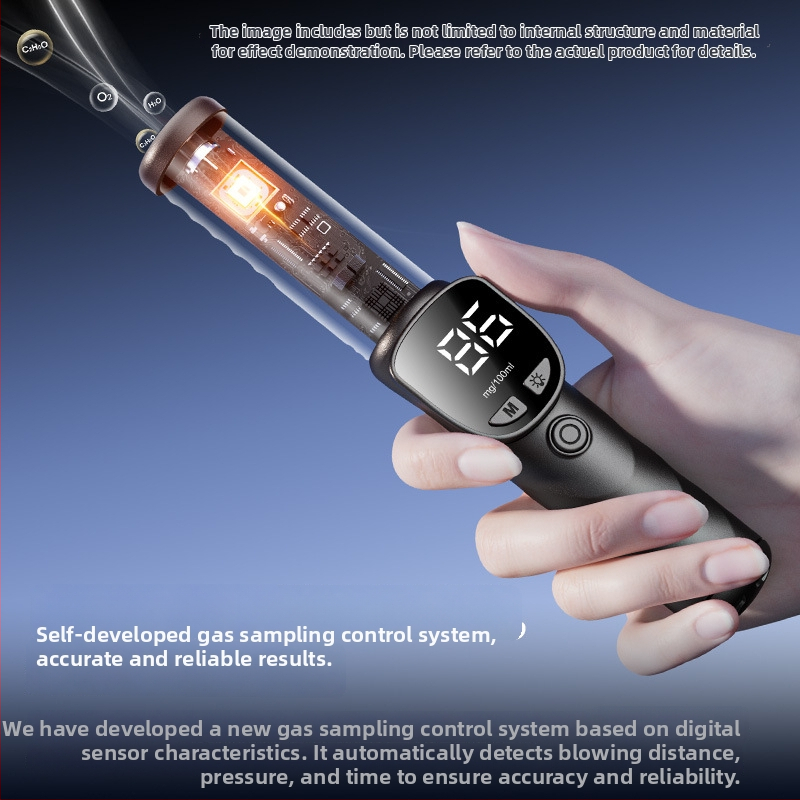 Dah alkoholni tester, tip puhanja, za vožnju pod utjecajem alkohola, visoka preciznost — Marka Rong Guangda