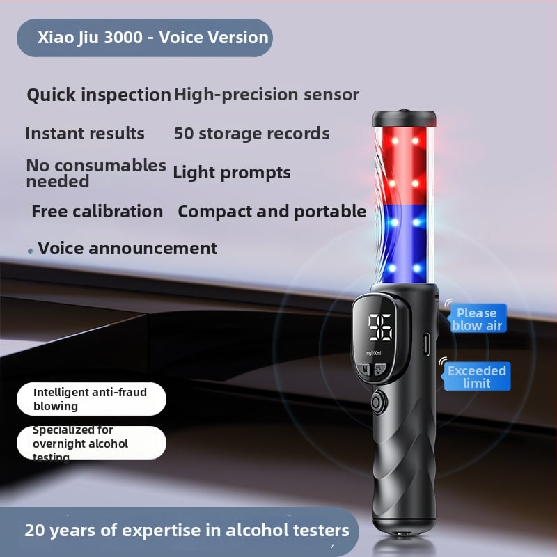 Dah alkoholni tester, tip puhanja, za vožnju pod utjecajem alkohola, visoka preciznost — Marka Rong Guangda