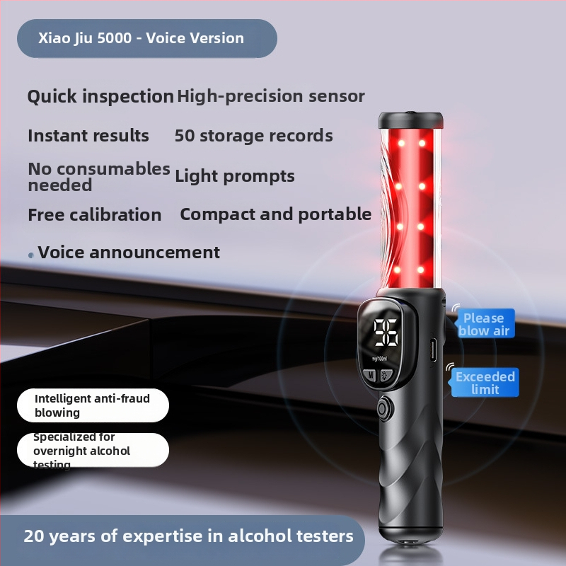 Dah alkoholni tester, tip puhanja, za vožnju pod utjecajem alkohola, visoka preciznost — Marka Rong Guangda