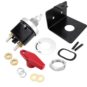 Akkumulátor lekapcsoló kapcsoló zárlólemezzel, 300A nagyáramú főkapcsoló autókhoz, lakóautókhoz, jachtokhoz és hajókhoz — CP-5470/CP-5471/CP-5472; anyagok: réz, vas, bakelit, karbonacél