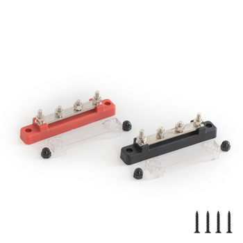 Šina za razvod M6, jednostruka, 2 priključka, 12-48V