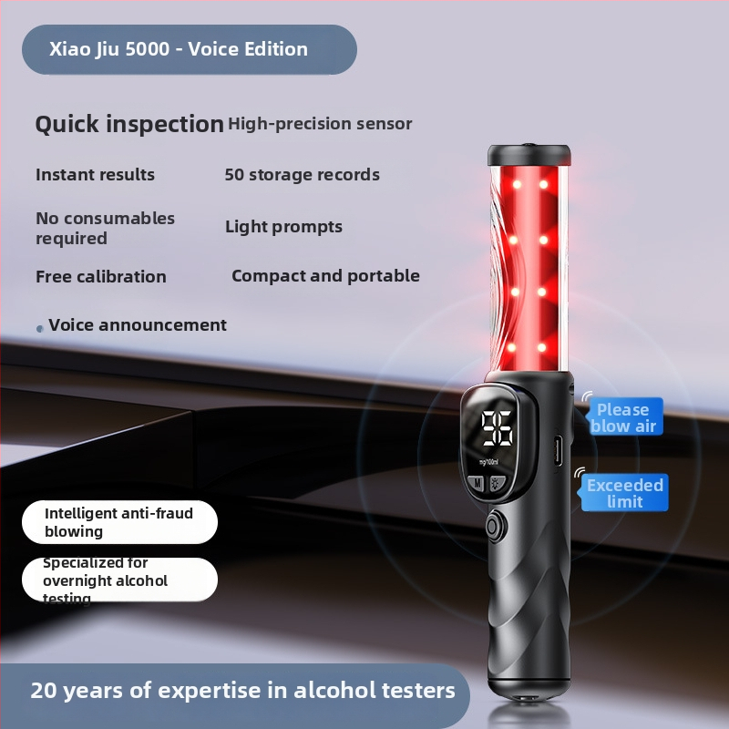 Dychový alkoholtester – fúkaný typ, vysoká presnosť, pre cestnú premávku, Rong Guangda