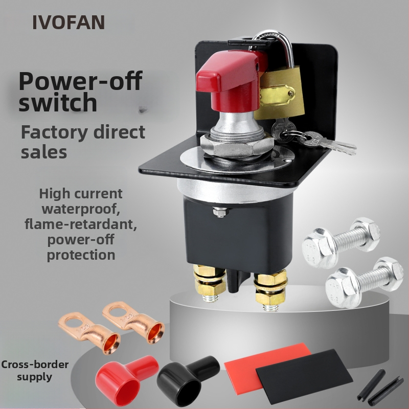 Batériový hlavný vypínač so zámkovou doskou, 300A, pre automobily, RV, jachty a lode; modely cp-5470/cp-5471/cp-5472; materiály: meď, železo, bakelit, uhlíková oceľ